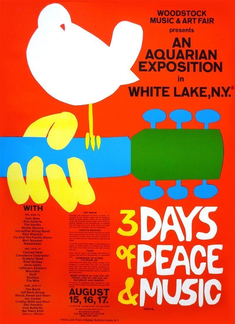 1969 Woodstock Festival Posteri